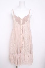 画像1: axes femme / レース切替ノースリチュニ M 淡ピンク Y-26-04-21-119-AX-OP-SZ-ZS (1)