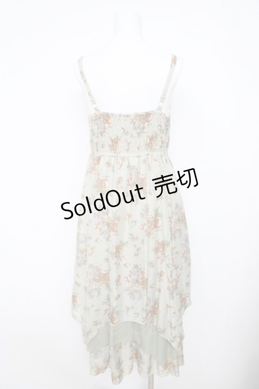 画像2: axes femme / フルーツ柄イレヘムロングワンピース M グリーン Y-26-04-21-123-AX-OP-SZ-ZY (2)