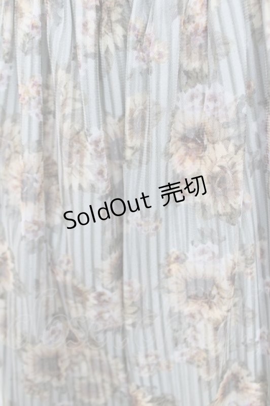 画像3: axes femme / ひまわり柄チュール重ねチュニ M サックス Y-26-04-21-124-AX-OP-SZ-ZY (3)