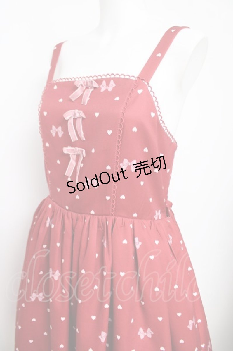 画像3: axes femme kawaii / ハートドット柄ジャンスカ M 赤 Y-26-04-21-127-AX-OP-SZ-ZI (3)