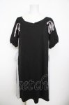 画像1: axes femme POETIQUE / サイドプリーツカットワンピース  黒 Y-26-04-21-139-AX-OP-SZ-ZY (1)
