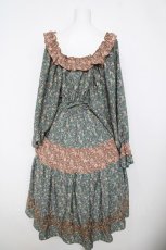 画像2: axes femme NOSTALGIE / 小花切替裾刺繍ワンピース M グリーン Y-26-04-21-148-AX-OP-SZ-ZS (2)