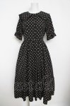 画像1: m petit by misako / 梨地水玉半袖ワンピース  黒 Y-26-04-21-153-LO-OP-SZ-ZY (1)