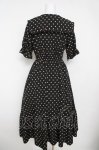 画像2: m petit by misako / 梨地水玉半袖ワンピース  黒 Y-26-04-21-153-LO-OP-SZ-ZY (2)