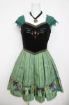 画像1: Secret Honey / チョーカー付戴冠式ワンピース(アナと雪の女王ver)  グリーン Y-26-04-21-156-CA-OP-SZ-ZY (1)
