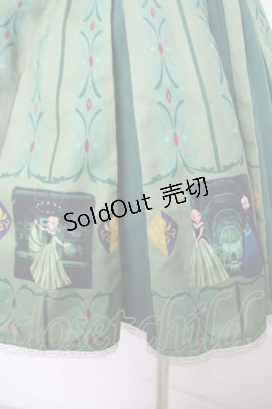 画像3: Secret Honey / チョーカー付戴冠式ワンピース(アナと雪の女王ver)  グリーン Y-26-04-21-156-CA-OP-SZ-ZY (3)