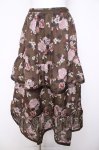画像1: axes femme / 花柄ティアードスカート  カーキ Y-26-04-21-158-AX-SK-SZ-ZY (1)