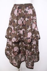 画像1: axes femme / 花柄ティアードスカート  カーキ Y-26-04-21-158-AX-SK-SZ-ZS (1)