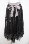 画像1: axes femme / レースサーキュラーミディスカート  黒 Y-26-04-21-160-AX-SK-SZ-ZY (1)