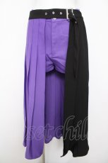 画像1: LISTEN FLAVOR / プリーツオーバースカート付きショートパンツ  パープル Y-26-04-21-164-PU-PA-SZ-ZY (1)