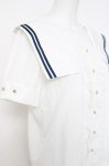 画像3: axes femme / マリン風セーラーカラーブラウス F 白 Y-26-04-21-016-AX-BL-SZ-ZY (3)