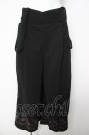 画像1: axes femme / 裾刺繍サス付ワイドパンツ  黒 Y-26-04-21-178-AX-PA-SZ-ZY (1)