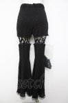 画像2: AVENCHUMU / Open lace up lace flare pants  黒 Y-26-04-21-181-LO-PA-SZ-ZY (2)