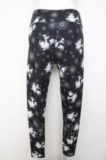 画像2: NieR Clothing / 和柄九尾柄レギンス  黒 Y-26-04-21-185-PU-PA-SZ-ZY (2)