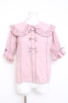 画像1: axes femme kawaii / 半袖丸襟コットンブラウス M ピンク Y-26-04-21-018-AX-BL-SZ-ZY (1)