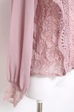 画像3: axes femme / レース重ねプルオーバー M ピンク Y-26-04-21-019-AX-TO-SZ-ZS (3)