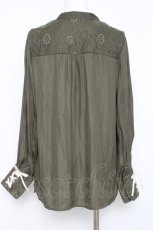 画像2: axes femme / 袖レースアップブラウス M グリーン Y-26-04-21-022-AX-TO-SZ-ZS (2)