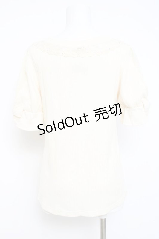 画像2: axes femme / 袖デザイン半袖プルオーバー M 生成り Y-26-04-21-025-AX-TO-SZ-ZY (2)