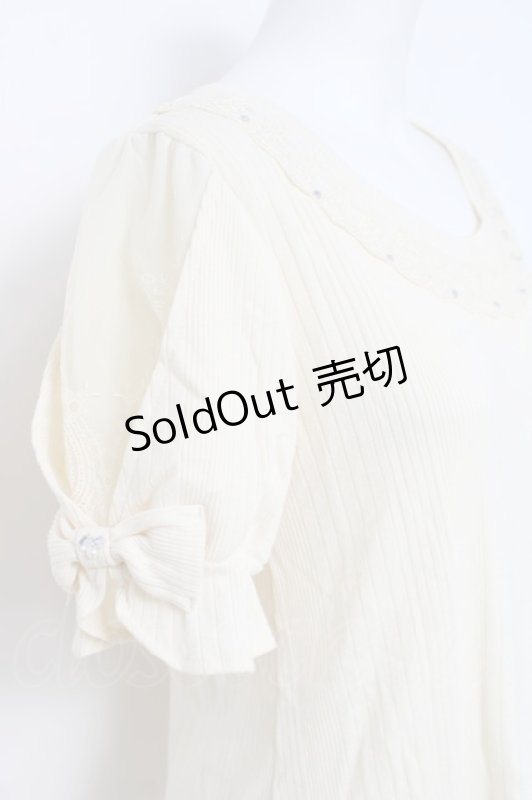 画像3: axes femme / 袖デザイン半袖プルオーバー M 生成り Y-26-04-21-025-AX-TO-SZ-ZY (3)