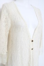 画像3: axes femme / 5部袖レースロングカーディガン M 生成り Y-26-04-21-031-AX-TO-SZ-ZS (3)
