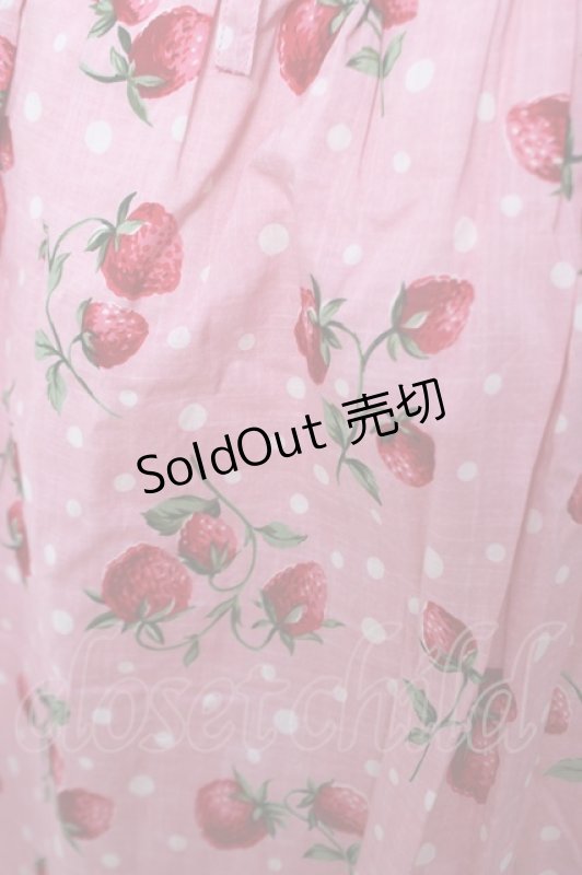 画像3: Jane Marple / ポルカドットストロベリーキャミワンピース M ピンク Y-26-04-22-097-JM-OP-SZ-ZY (3)
