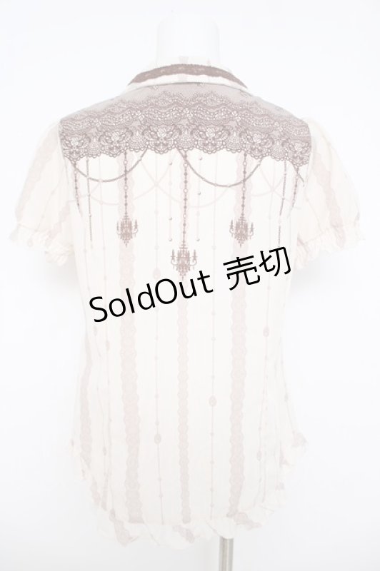 画像2: axes femme / レース柄ブラウス  生成り Y-26-04-22-047-AX-BL-SZ-ZY (2)