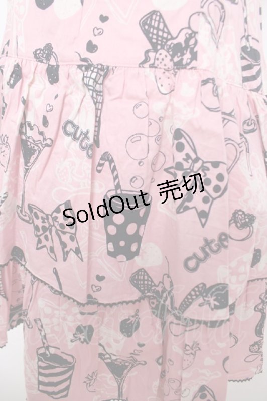 画像3: Emily Temple cute / リボン×パフェキャミワンピース  ピンク Y-26-04-22-098-ET-OP-SZ-ZY (3)