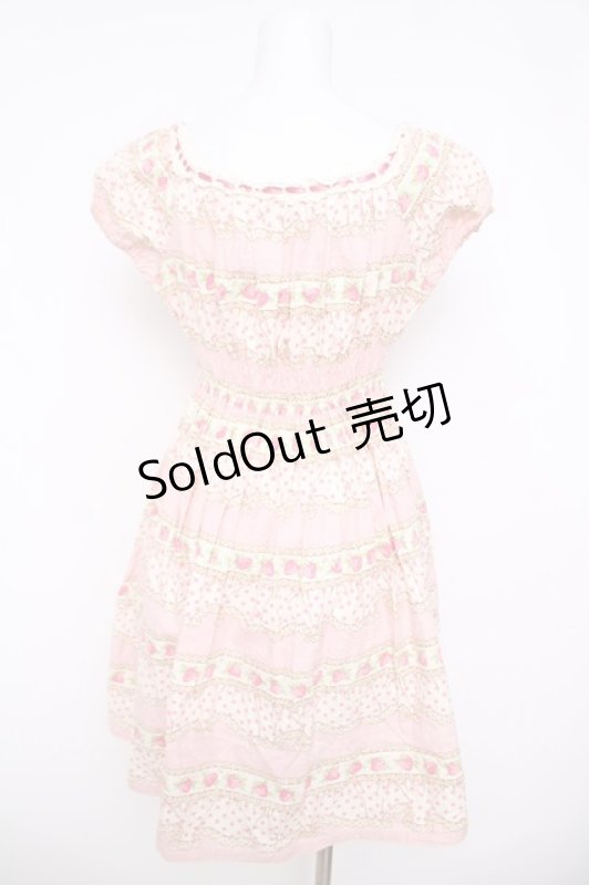 画像2: Emily Temple cute / フリルドット苺ワンピース  ピンク Y-26-04-22-104-ET-OP-SZ-ZY (2)