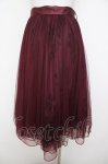 画像2: axes femme POETIQUE / リボン付レース×チュールスカート  ワイン Y-26-04-22-121-AX-SK-SZ-ZY (2)