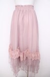 画像2: axes femme / ローズ付ドレープチュールスカート  ピンク Y-26-04-22-124-AX-SK-SZ-ZY (2)