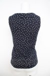 画像2: franche lippee black / スカラップ襟ドット柄タンクトップ M 紺 Y-26-04-22-054-LO-TO-SZ-ZY (2)