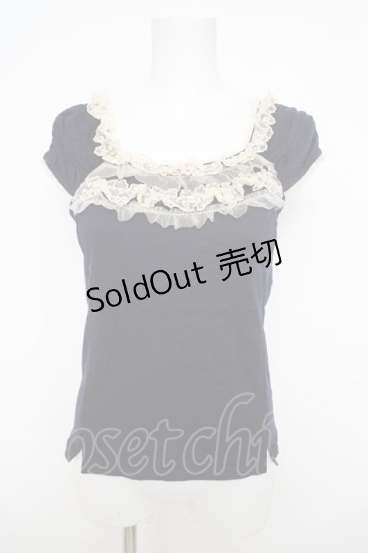 画像1: Emily Temple cute / リボン付カットソー M 紺 Y-26-04-22-066-ET-TO-SZ-ZY (1)