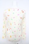 画像2: Franche Lippee / アニマル柄長袖プルオーバー M 生成り Y-26-04-22-070-LO-TO-SZ-ZY (2)
