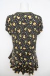 画像2: franche lippee black / こいぬ柄フリルトップス M 黒 Y-26-04-22-073-LO-TO-SZ-ZY (2)