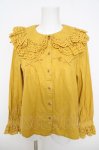 画像1: The Memory of Lily（海外ロリータブランド） / ダブルカラーブラウス S イエロー Y-26-04-22-086-LO-BL-SZ-ZY (1)