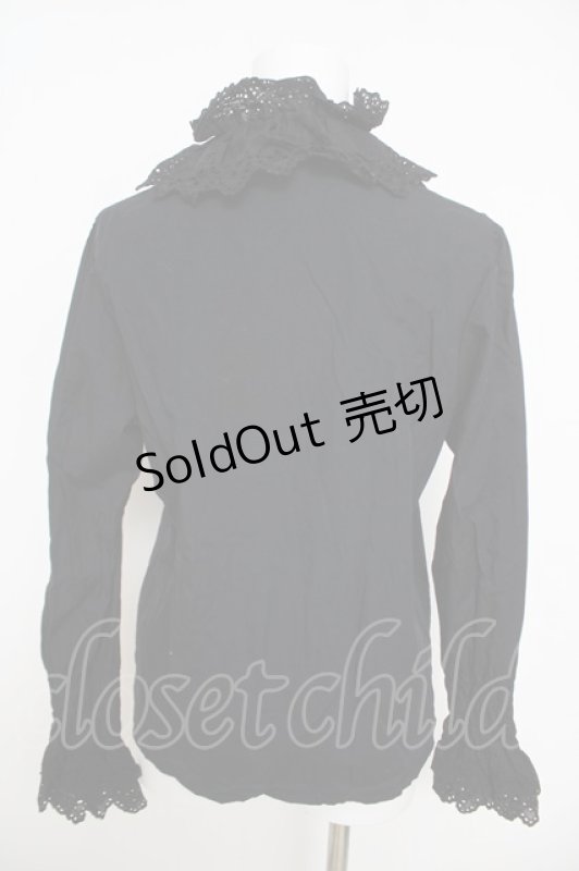 画像2: Emily Temple cute / スカラップレースブラウス  黒 Y-26-04-22-089-ET-BL-SZ-ZY (2)