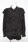 画像1: axes femme NOSTALGIE / 襟フリルブラウス  黒 Y-26-04-23-006-AX-BL-SZ-ZY (1)