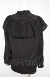 画像2: axes femme NOSTALGIE / 襟フリルブラウス  黒 Y-26-04-23-006-AX-BL-SZ-ZY (2)