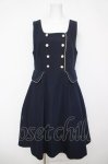 画像1: Fi.n.t / ドアマン風ダブル釦ジャンパースカート F ネイビー Y-26-04-23-073-CA-OP-SZ-ZY (1)