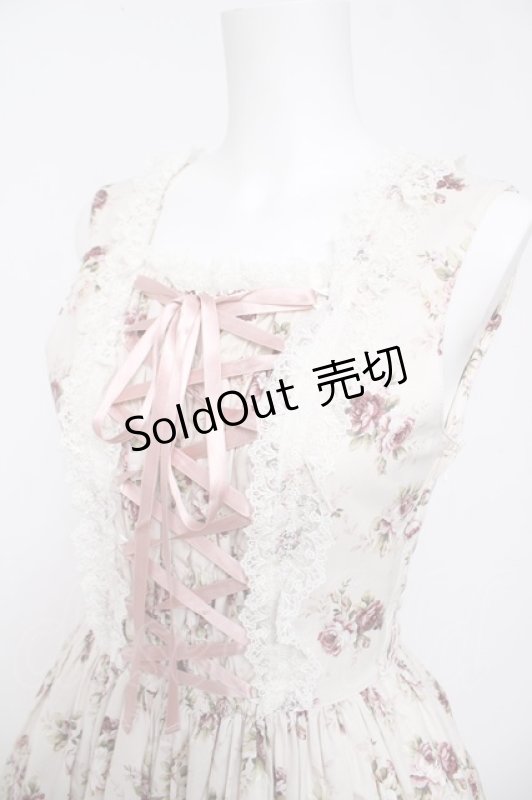 画像3: Innocent World / 乙女の薔薇園クロスリボンジャンパースカート M(95cm) ピンク Y-26-04-23-074-IW-OP-SZ-ZY (3)