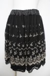 画像1: axes femme / 刺繍シフォンスカート  黒 Y-26-04-23-086-AX-SK-SZ-ZY (1)