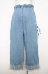 画像2: axes femme / 裾レースストレートデニムパンツ  サックス Y-26-04-23-096-AX-PA-SZ-ZY (2)