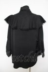 画像2: axes femme / タイ付姫袖風フリルブラウス  黒 Y-26-04-23-010-AX-BL-SZ-ZY (2)