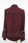 画像2: axes femme / ジャボ風フリルブラウス  ワイン Y-26-04-23-012-AX-BL-SZ-ZY (2)