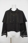 画像1: axes femme / チェーン付ケープジャケット  黒 Y-26-04-23-025-AX-TO-SZ-ZY (1)