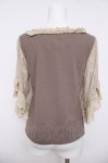 画像2: axes femme / レース×リボン袖プルオーバー  グレージュ Y-26-04-23-028-AX-TO-SZ-ZY (2)