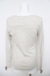 画像2: Emily Temple cute / 袖リボン付ボーダーカットソー  オフ×グレー Y-26-04-23-041-ET-TO-SZ-ZY (2)