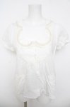 画像1: Franche Lippee / パールスカラップ襟ブラウス M オフホワイト Y-26-04-23-042-LO-BL-SZ-ZY (1)