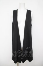 画像1: Sixh / 背中合きロングジレ  黒 Y-26-04-24-036-HN-TO-SZ-ZY (1)