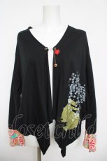 画像1: gouk / 袖和柄切替ボレロ  黒 Y-26-04-24-038-GO-TO-SZ-ZY (1)